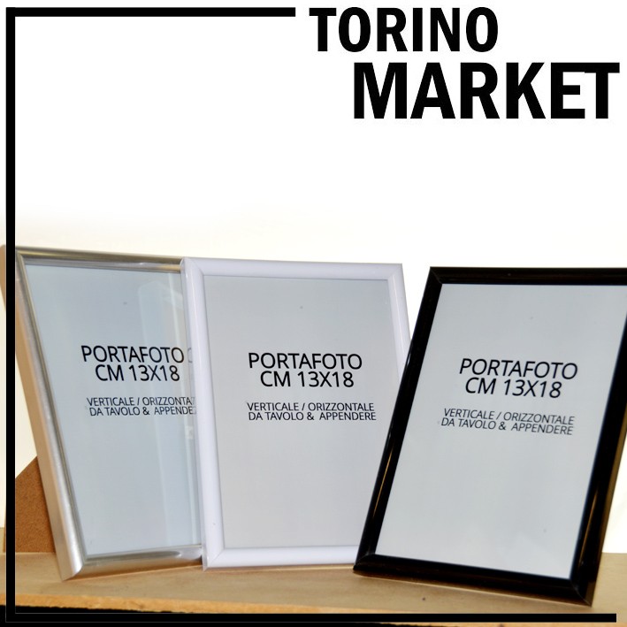 CORNICE PORTAFOTO CM 13X18 GRIGIO-ARG TAVOLO-MURO TORINO MARKET - Torino  Market