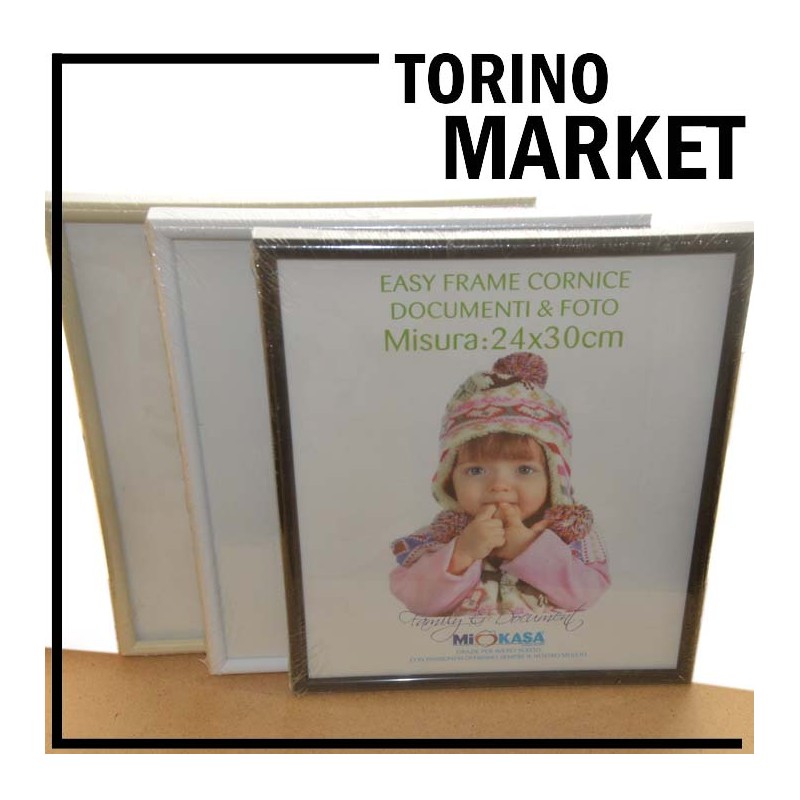 CORNICE PORTAFOTO 24X30 NERO APPENDERE TORINO MARKET - Torino Market